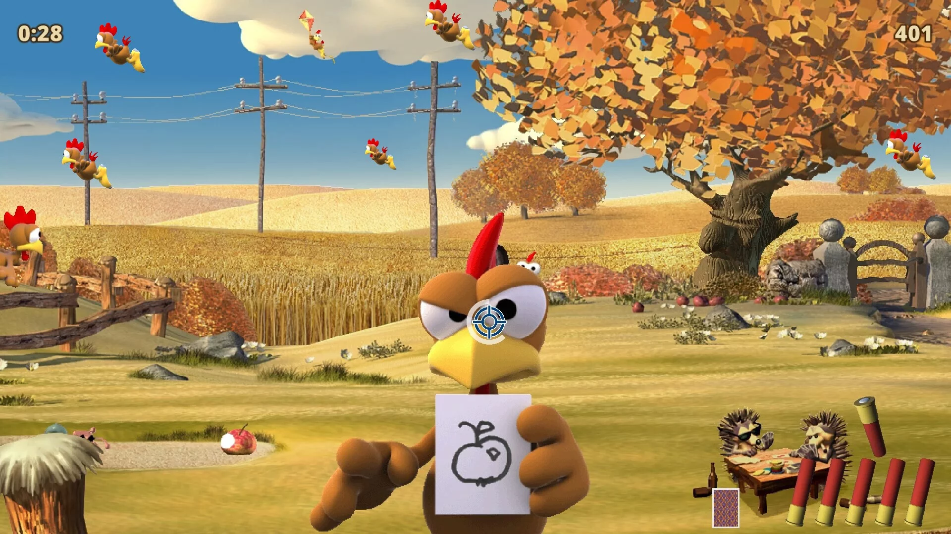 Изображение игры: Moorhuhn X - Crazy Chicken X