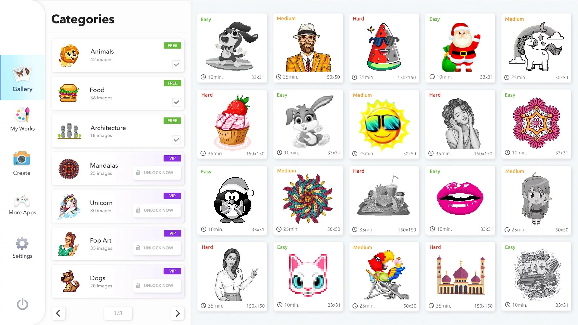 Изображение игры: Pixel Art Coloring Book