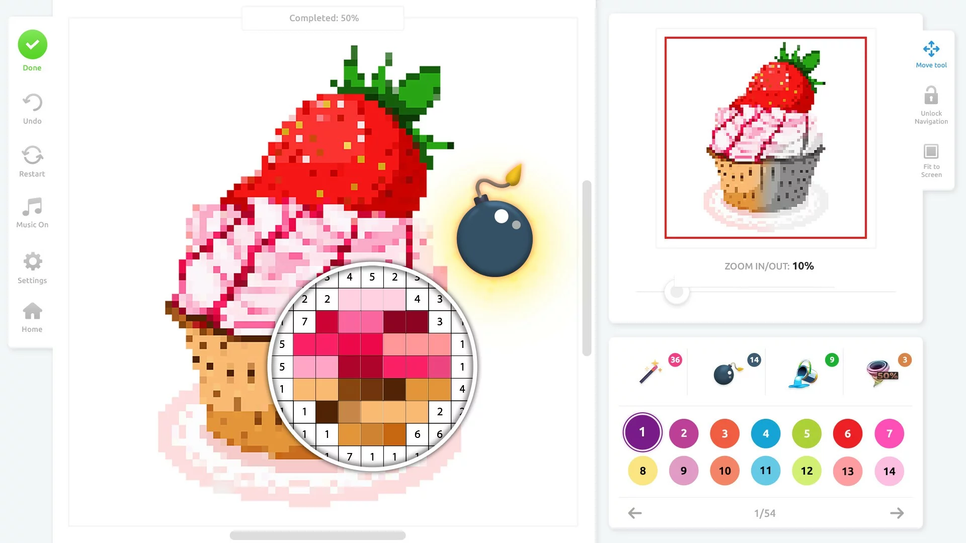 Изображение игры: Pixel Art Coloring Book