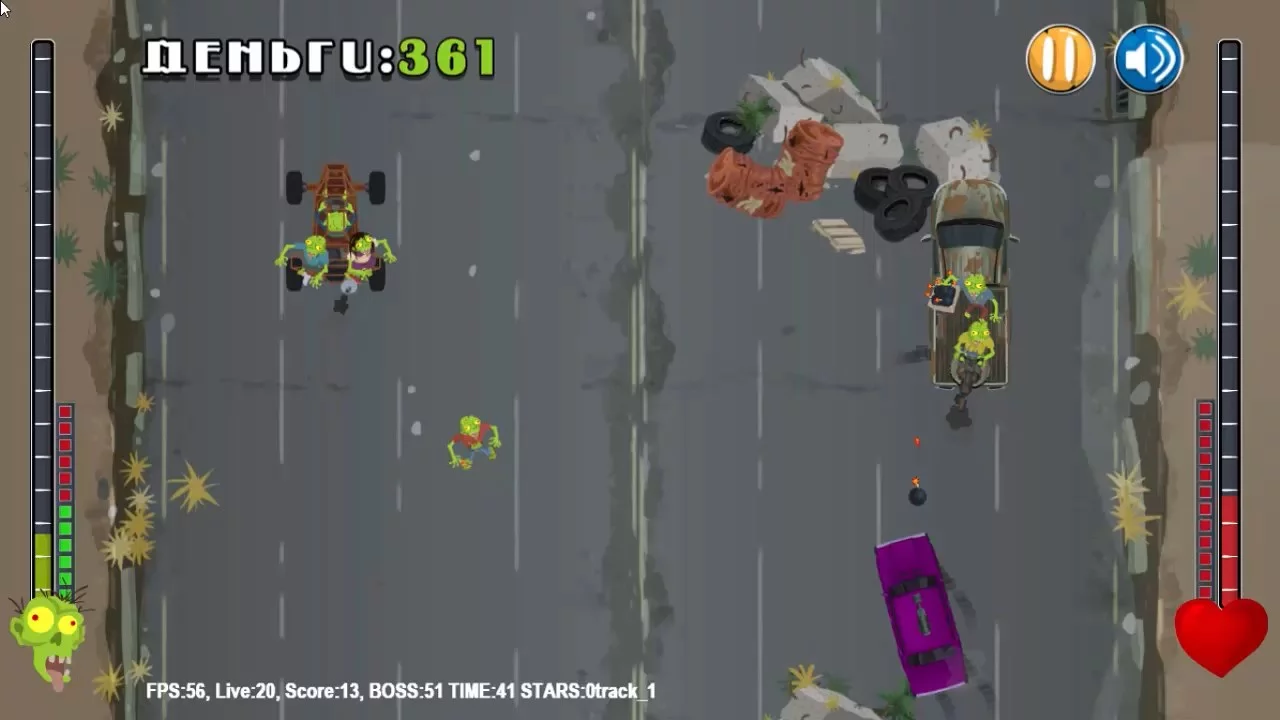 Изображение игры: ZombieCarz