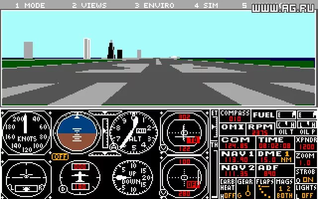Изображение игры: Microsoft Flight Simulator 3.0