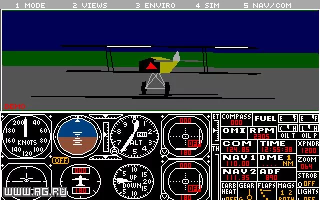 Изображение игры: Microsoft Flight Simulator 3.0