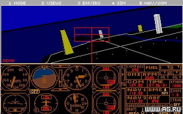 Изображение игры: Microsoft Flight Simulator 3.0