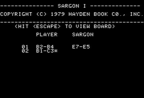 Изображение игры: Sargon