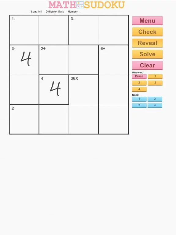 Изображение игры: Math Sudoku