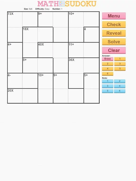 Изображение игры: Math Sudoku