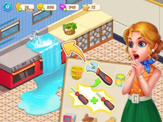 Изображение игры: Happy Merge Cafe