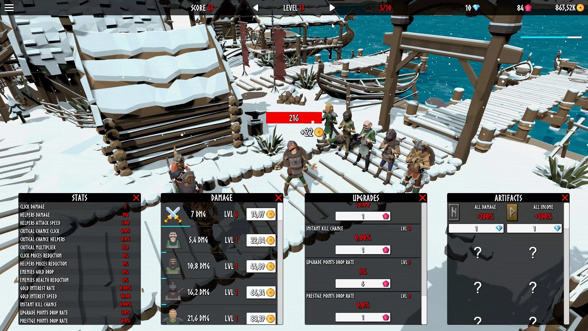 Изображение игры: Idle Vikings Clicker