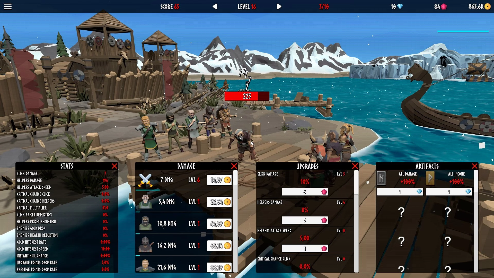 Изображение игры: Idle Vikings Clicker