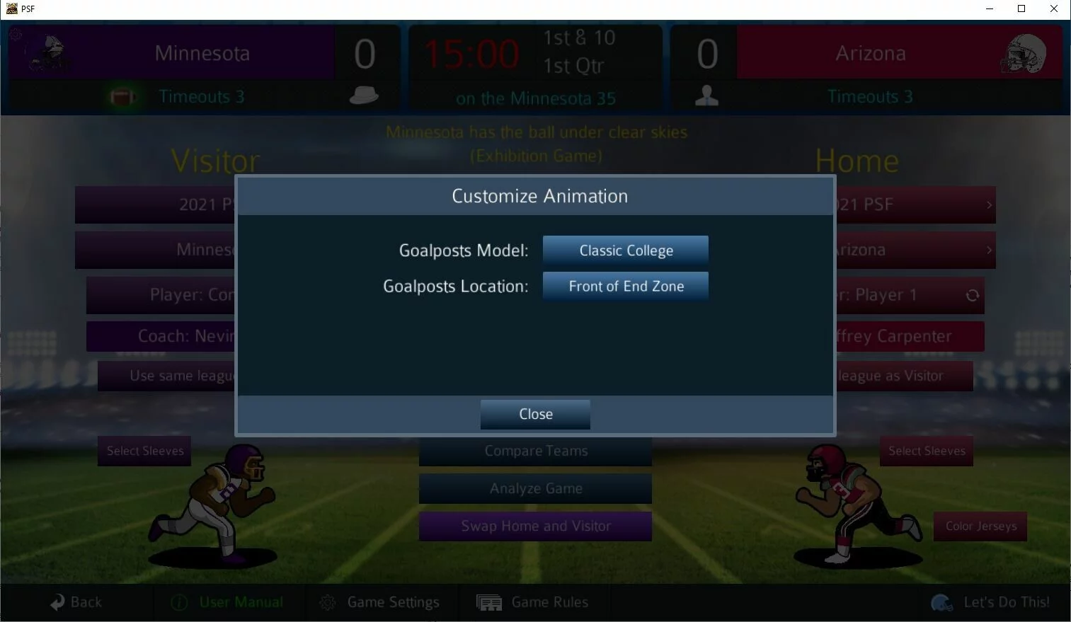 Изображение игры: Pro Strategy Football 2023