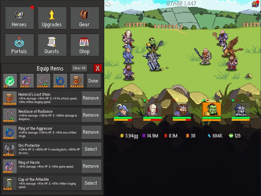 Изображение игры: Idle Guardians