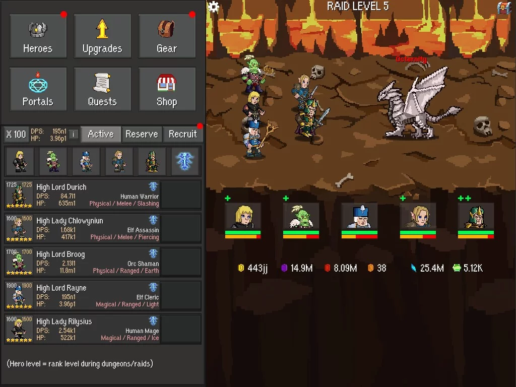 Изображение игры: Idle Guardians