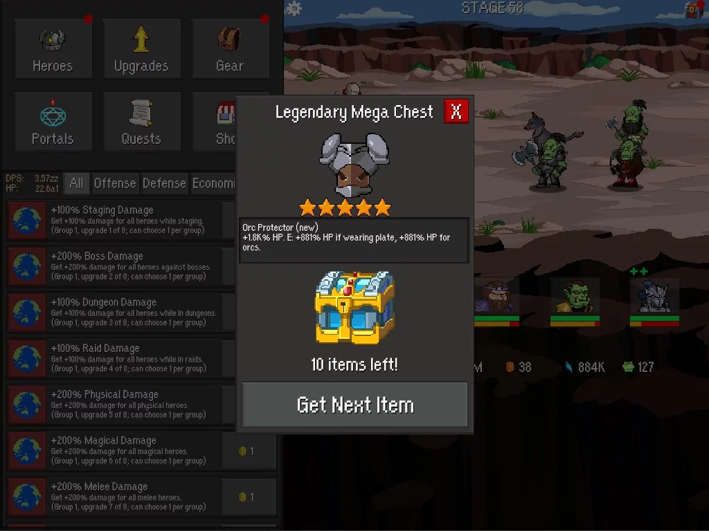 Изображение игры: Idle Guardians