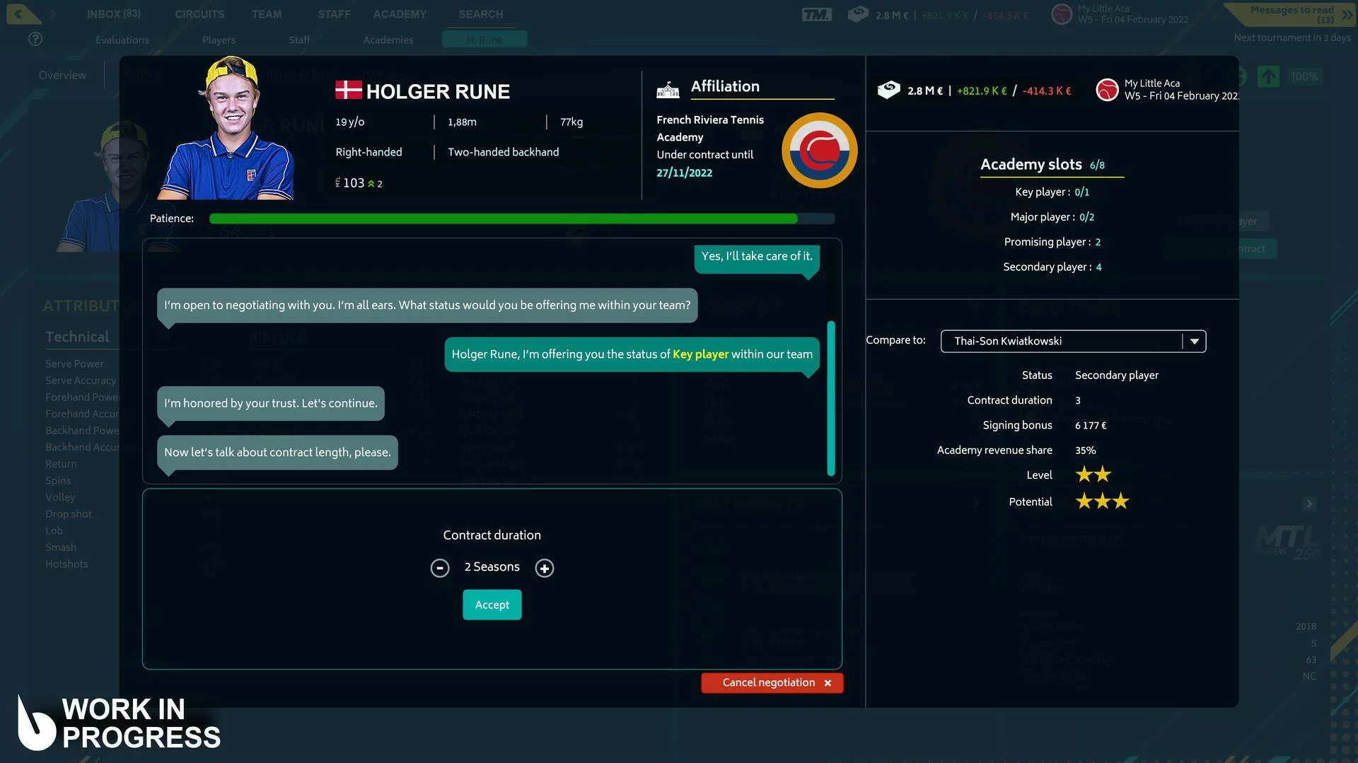 Изображение игры: Tennis Manager 2022