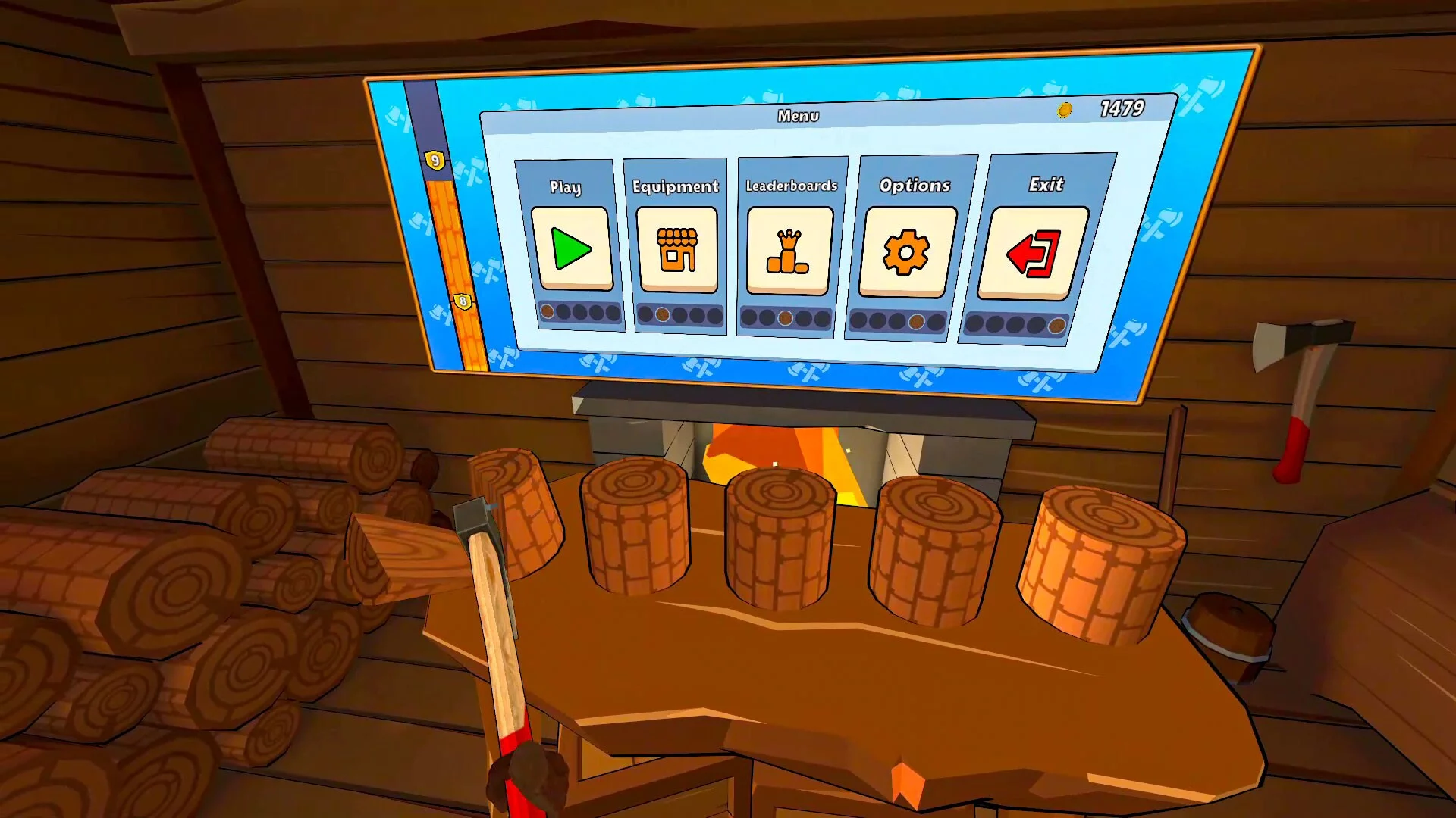 Изображение игры: Timberman VR - grab an axe, chop trees, beat records!