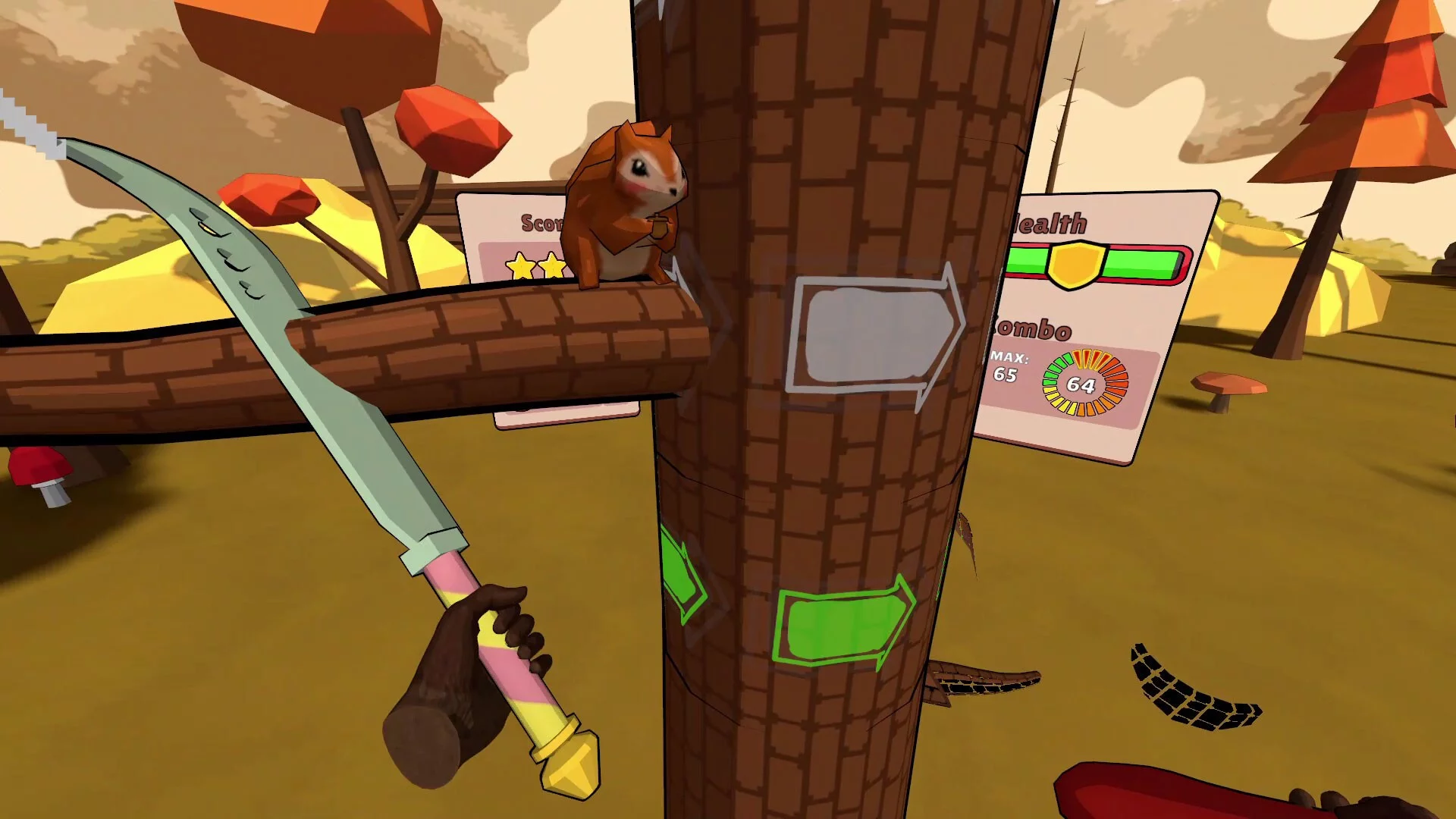 Изображение игры: Timberman VR - grab an axe, chop trees, beat records!