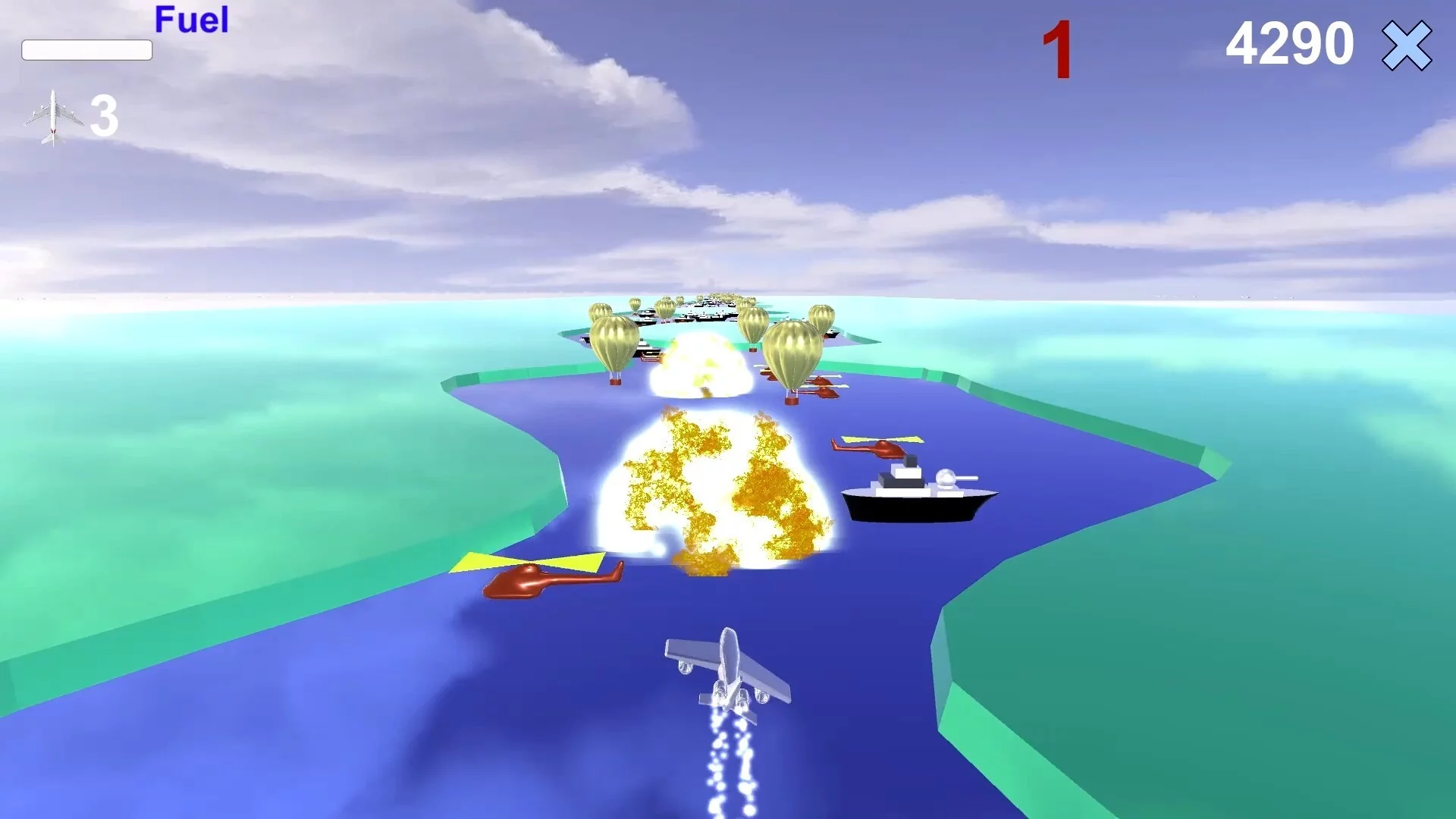 Изображение игры: River Raid 3D