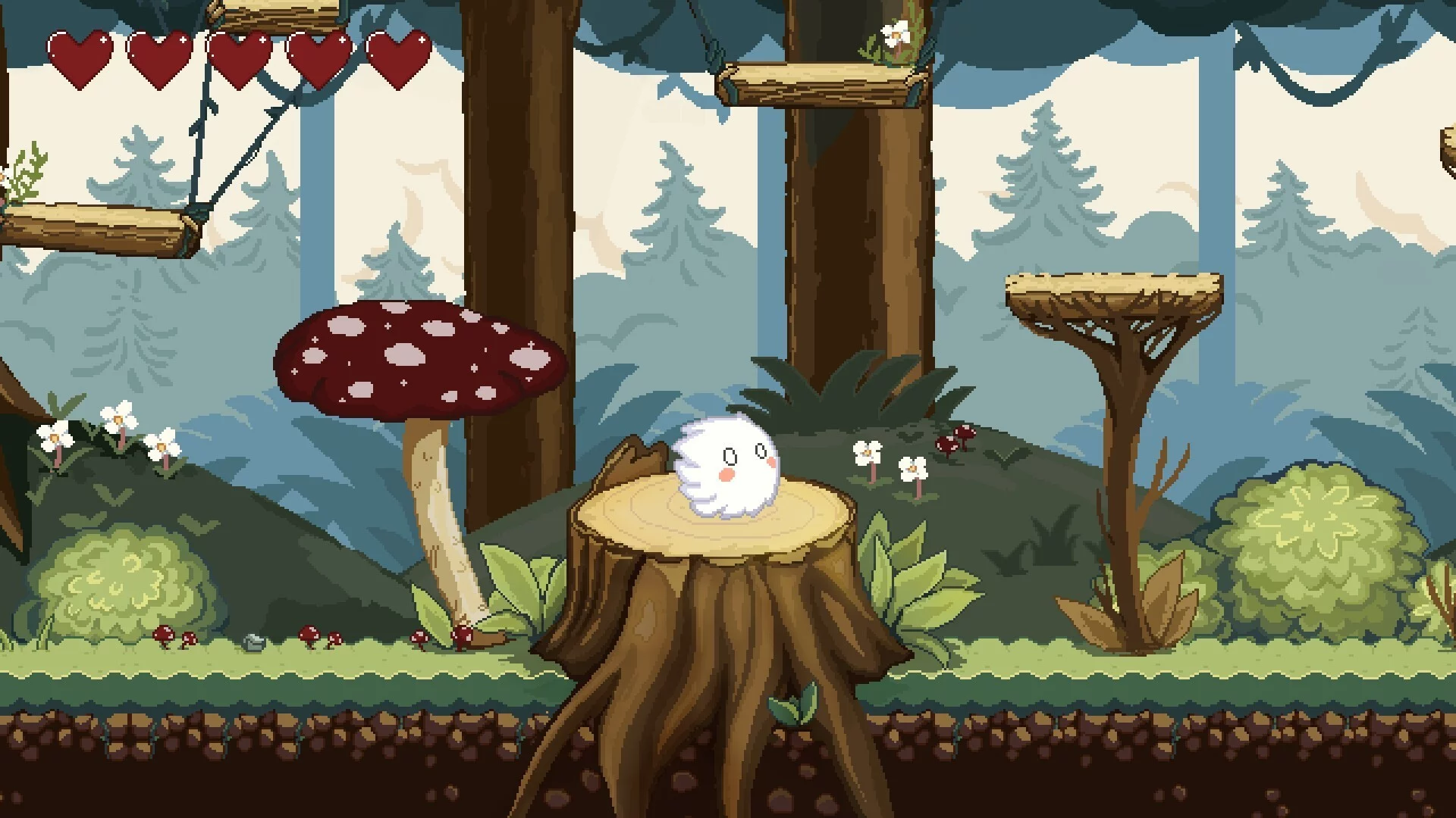 Изображение игры: 毛玉大冒险 ~ Kedama's Adventure