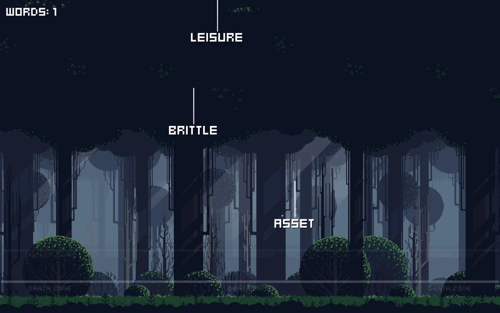 Изображение игры: Falling words