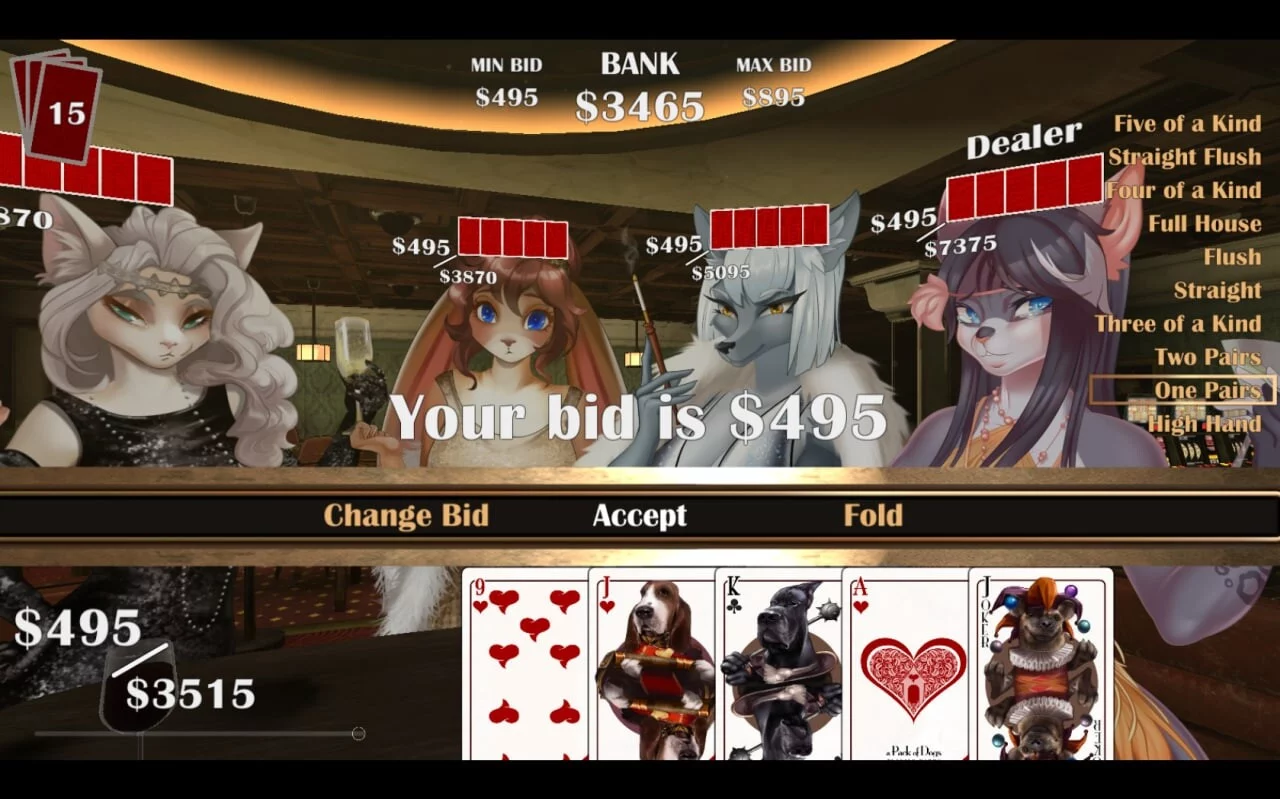 Изображение игры: Furry Sex: Poker 🃏♥️