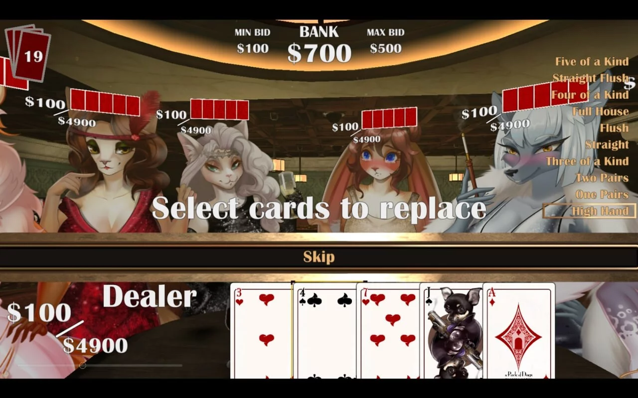 Изображение игры: Furry Sex: Poker 🃏♥️