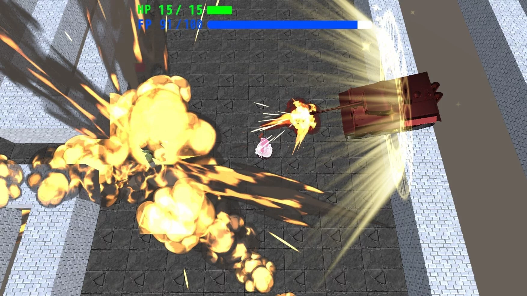 Изображение игры: Reconcile with cats [Cat + Tank + Ningen = RogueLike]