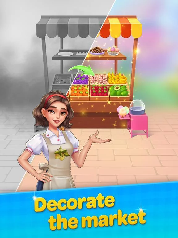 Изображение игры: Merge Market: Food Town