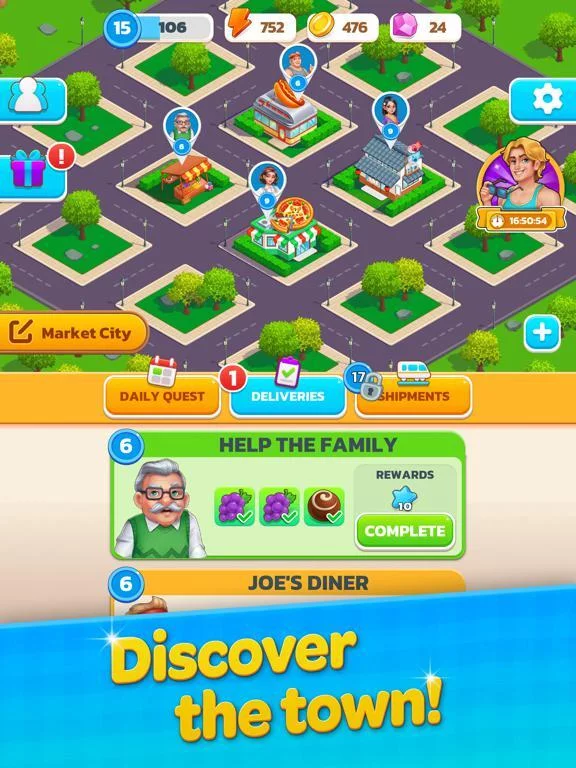 Изображение игры: Merge Market: Food Town