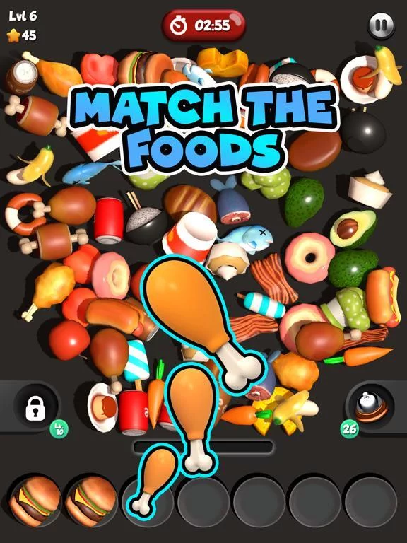 Изображение игры: Food Match 3D: Tile Puzzle