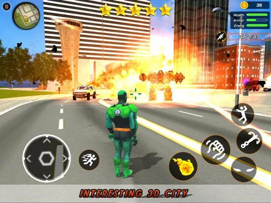 Изображение игры: Super flying hero: Crime city