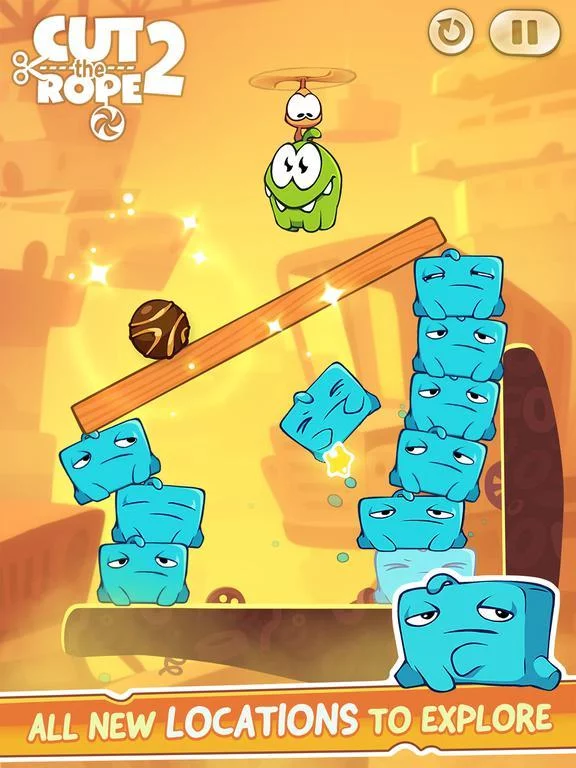 Изображение игры: Cut the Rope 2: Om Nom's Quest