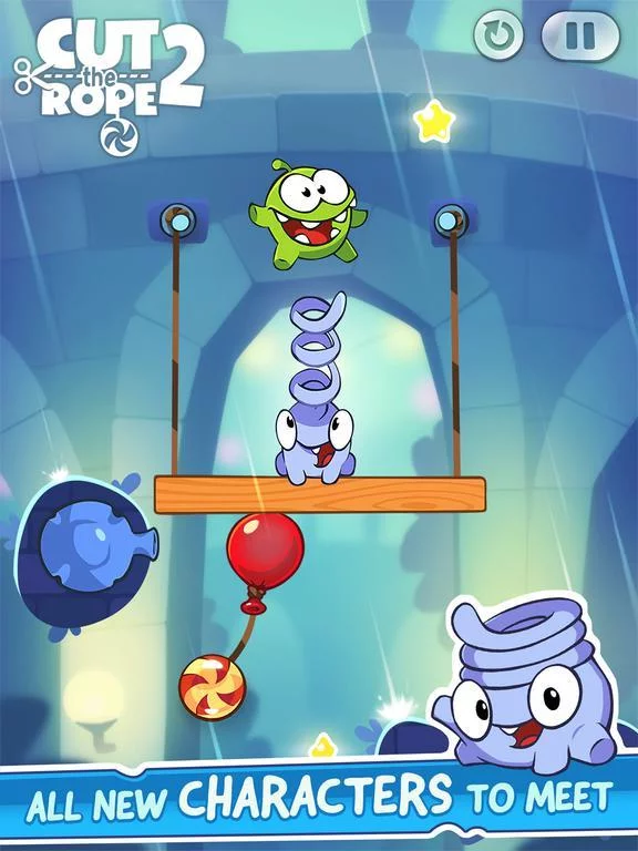 Изображение игры: Cut the Rope 2: Om Nom's Quest