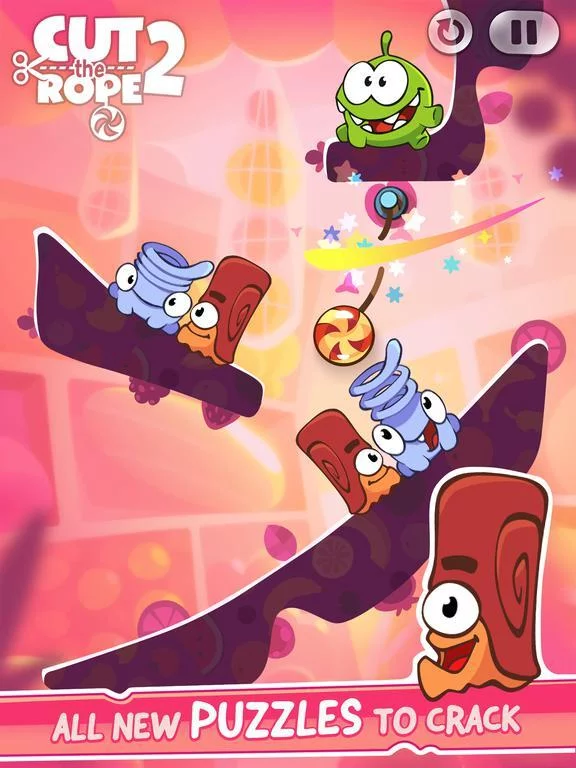 Изображение игры: Cut the Rope 2: Om Nom's Quest