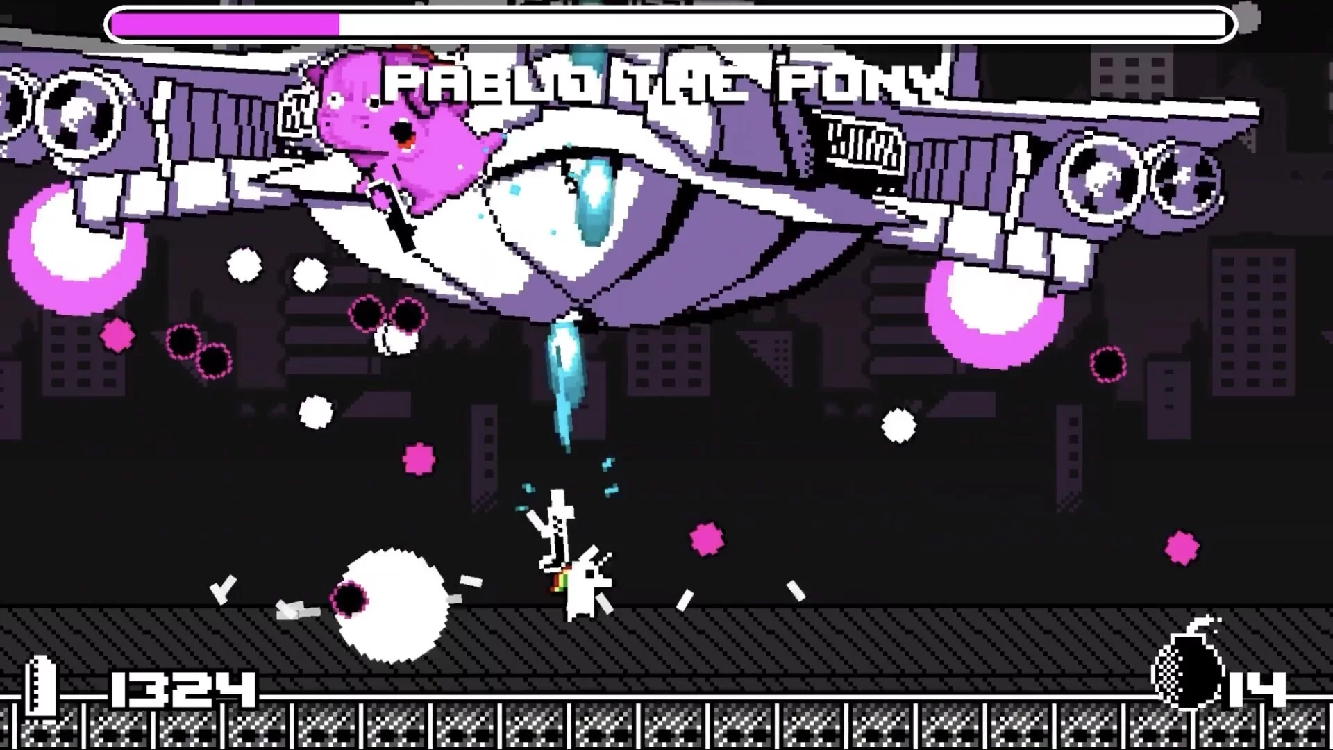 Изображение игры: Unichrome: A 1-Bit Unicorn Adventure