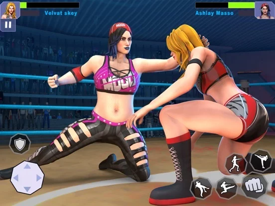 Изображение игры: Bad Girls Wrestling Games 2022