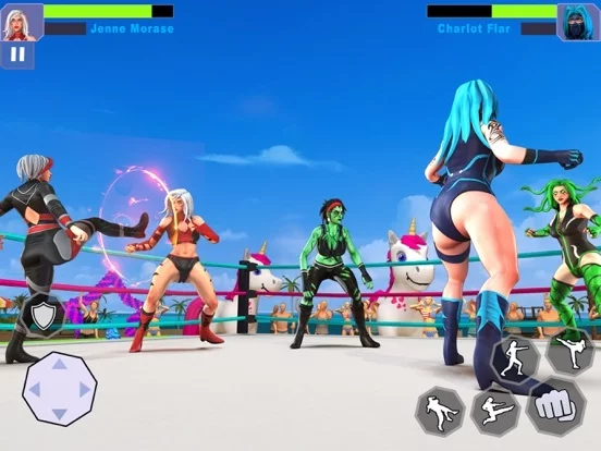 Изображение игры: Bad Girls Wrestling Games 2022