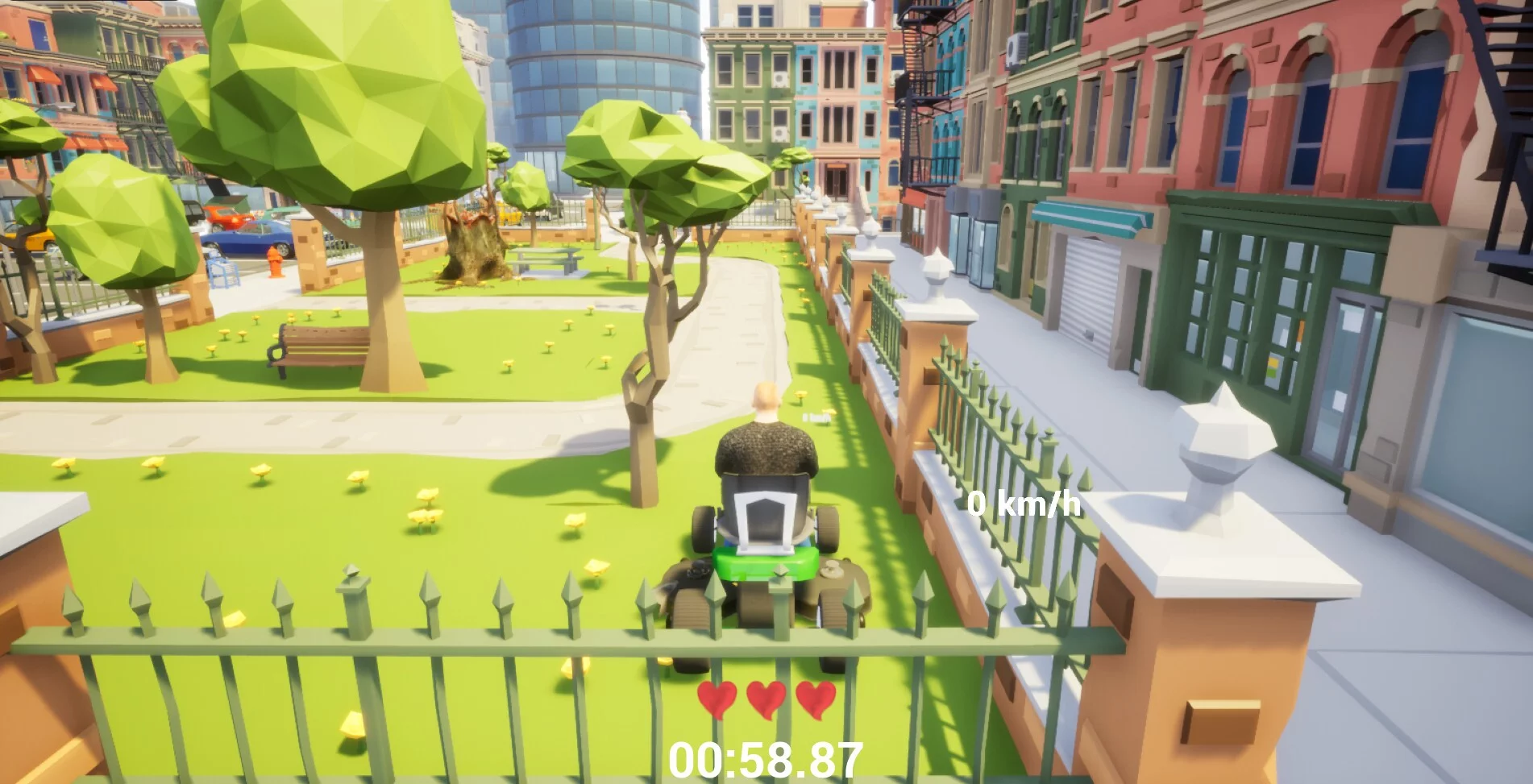 Изображение игры: Lawnmower game: Mortal Race