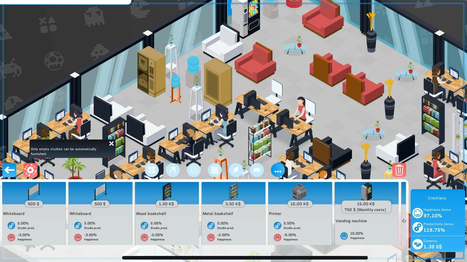 Изображение игры: City Game Studio: a tycoon about game dev