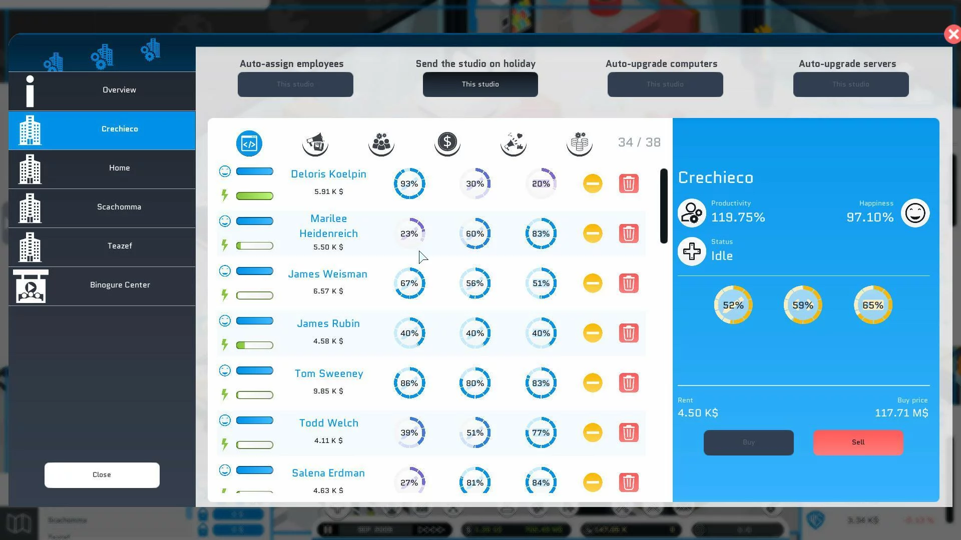 Изображение игры: City Game Studio: a tycoon about game dev