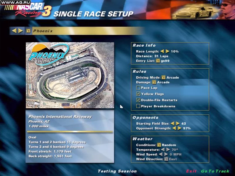 Изображение игры: NASCAR Racing 3