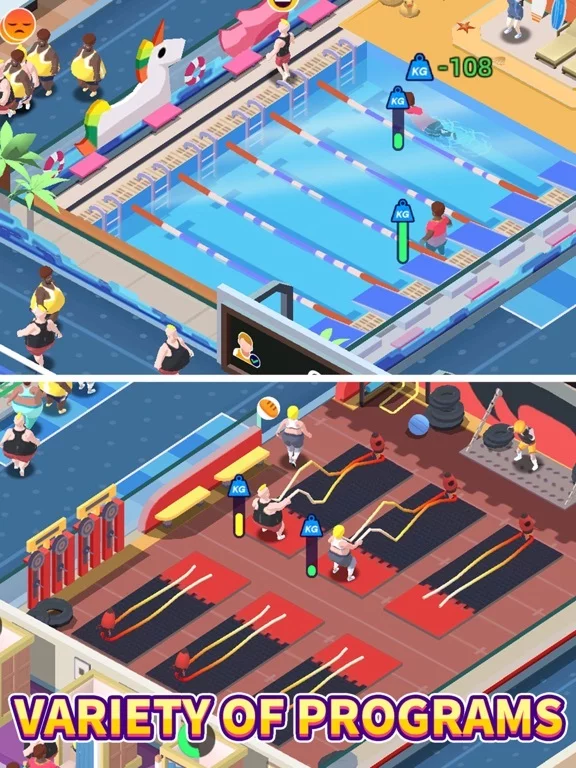 Изображение игры: Fitness Club Tycoon-Idle Game