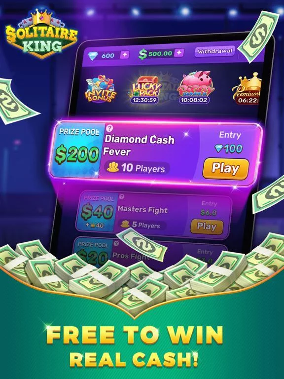 Изображение игры: Solitaire King-Win Cash