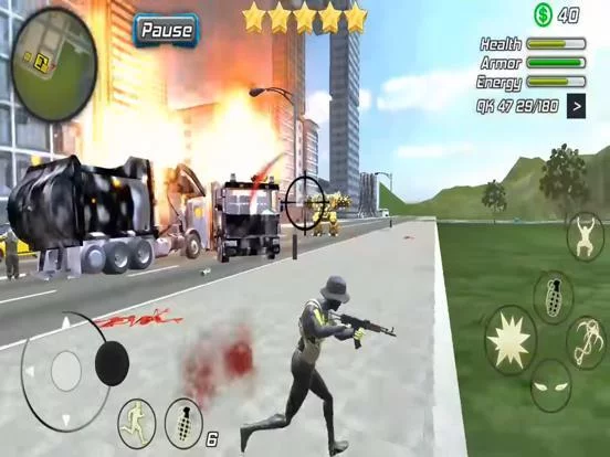 Изображение игры: Spider Rope Flying City Hero