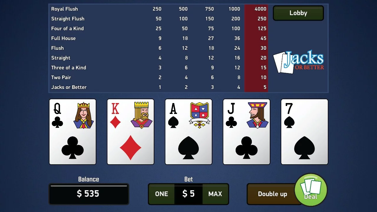 Изображение игры: Jacks or Better - Video Poker