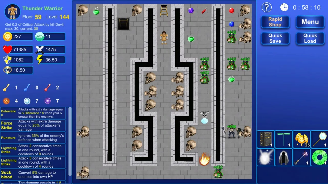 Изображение игры: Magic Tower (Destroy the Wormhole)