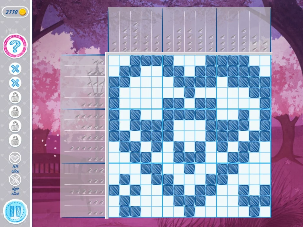 Изображение игры: Valentine's Day Griddlers 2