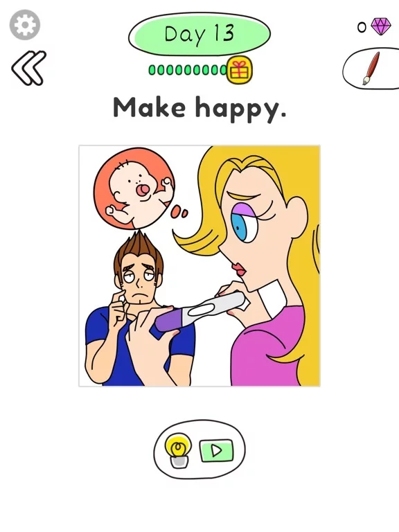 Изображение игры: Draw Happy Baby: Puzzle Game