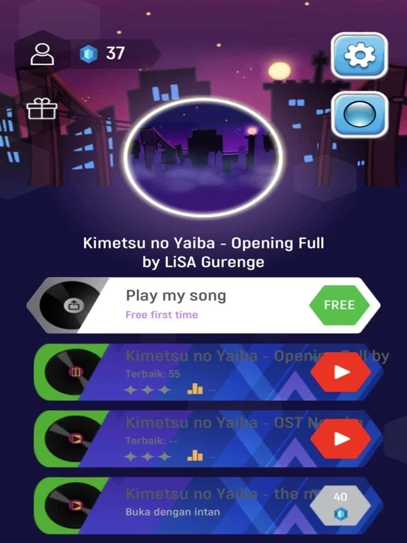 Изображение игры: Anime Music EDM Hop Tiles