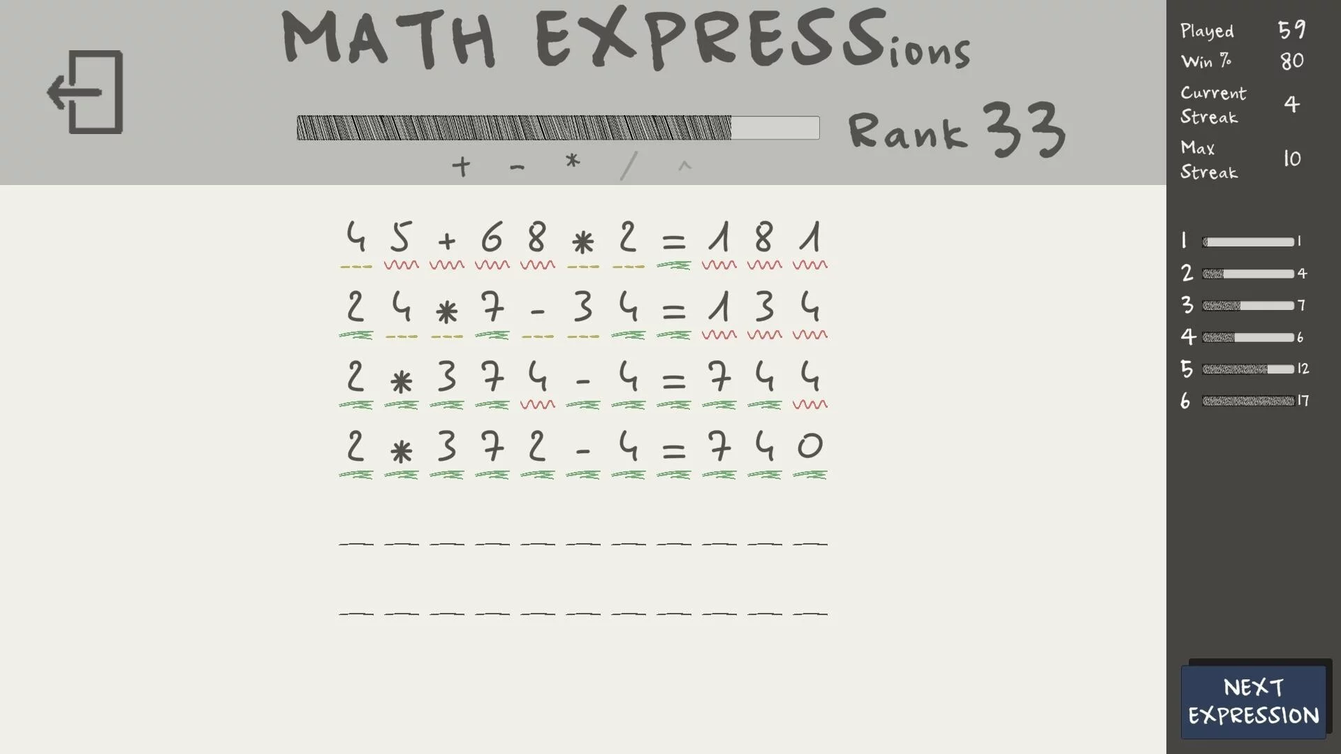 Изображение игры: MATH EXPRESSions