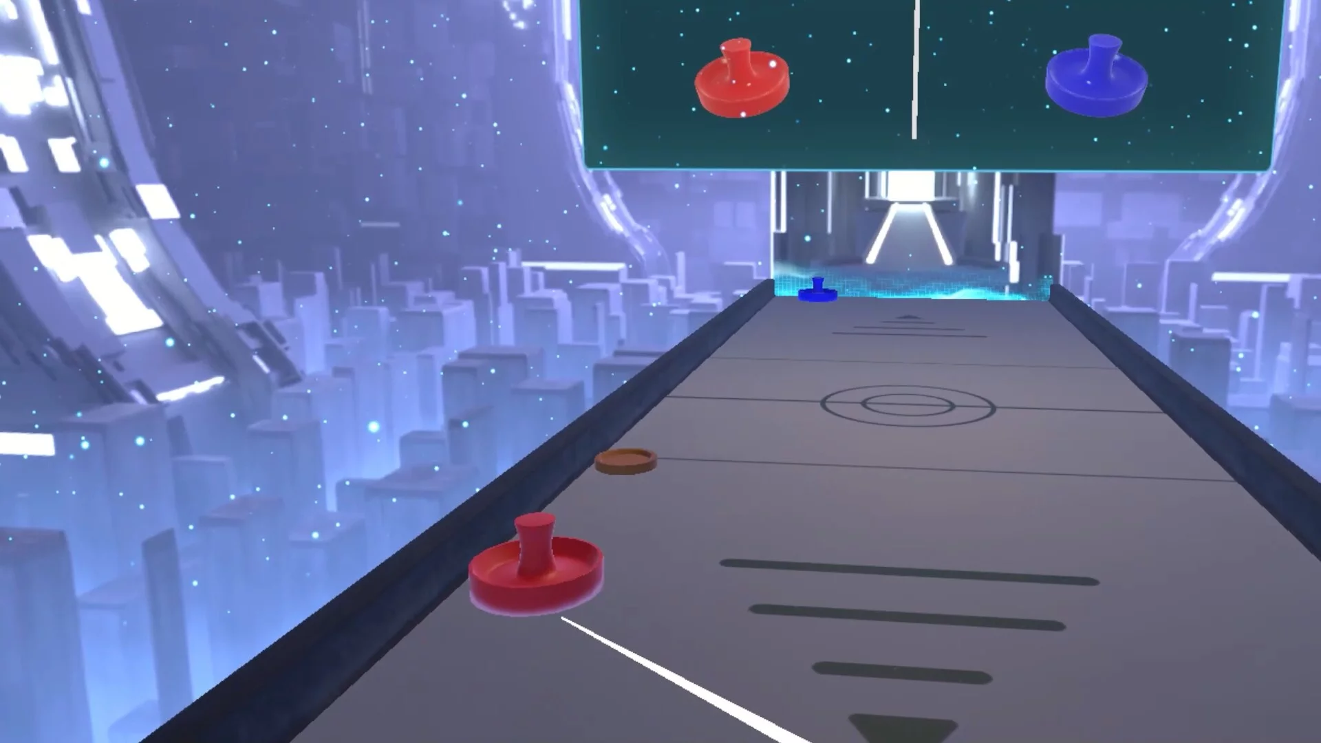 Изображение игры: VR AirHockey / VR エアホッケー